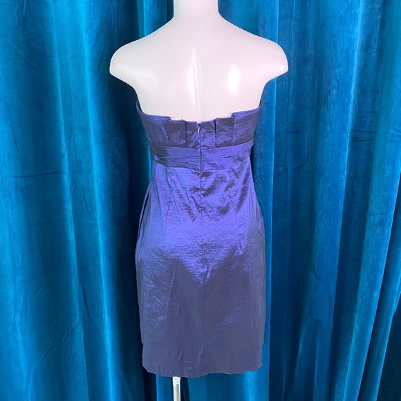 Jessica McClintok Strapless Bow Cocktail Dress Navy - Picture 8 of 9